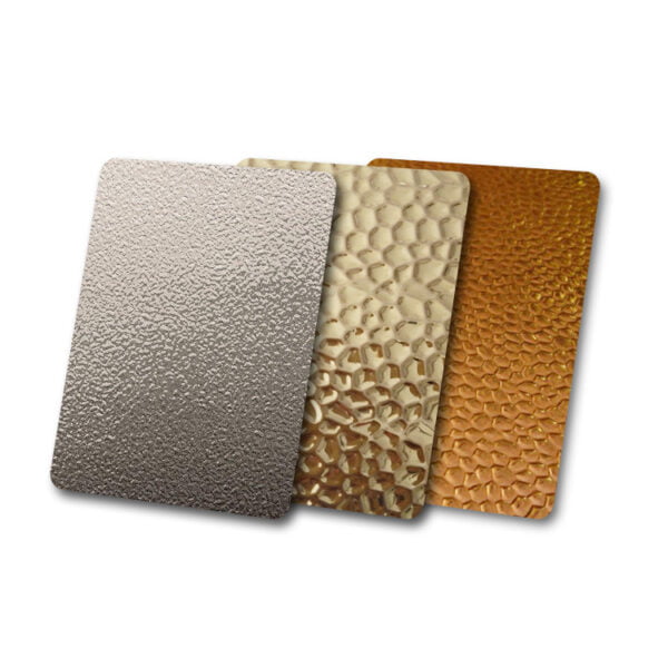 Hammered Pattern Antique Copper Stainless Steel Sheet - Image 1
