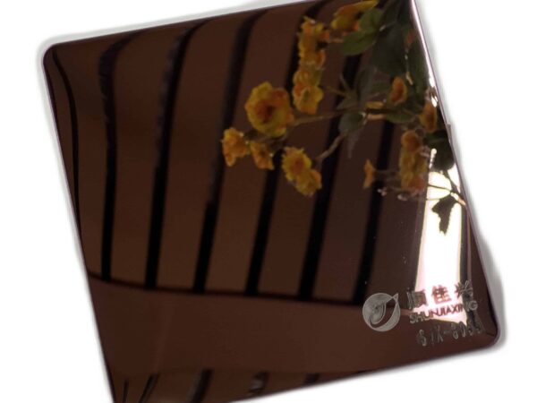 SJX-8055 镜面咖啡色_副本 Decorative Stainless Steel Sheet Mirror Finish For Interior Design - Image 1