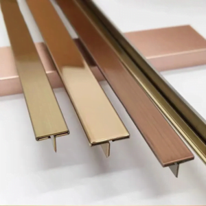 Stainless Steel Shape T Tile Trim Tile Edging Strips For Ceramic Interior Decoration