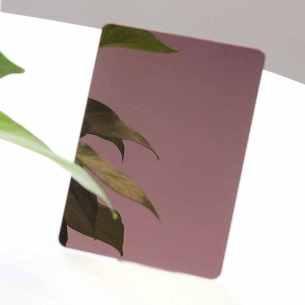 镜面-玫瑰红-2 8K Mirror Polished Stainless Steel Sheet - Image 1